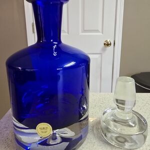 Cobalt Blue Whiskey Decanter